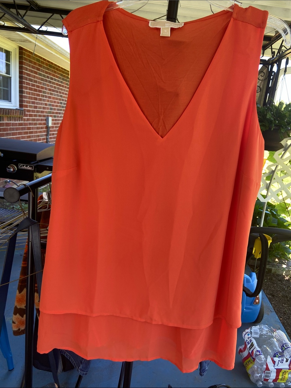 Michael Kors Bright Orange Sleeveless Top